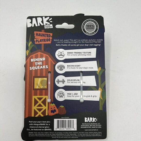 BARK SUPER CHEWER Dog BONE Bacon Flavor Dental LARGE WITH BONUS COLLAR SLIDE BOW - Picture 6 of 8